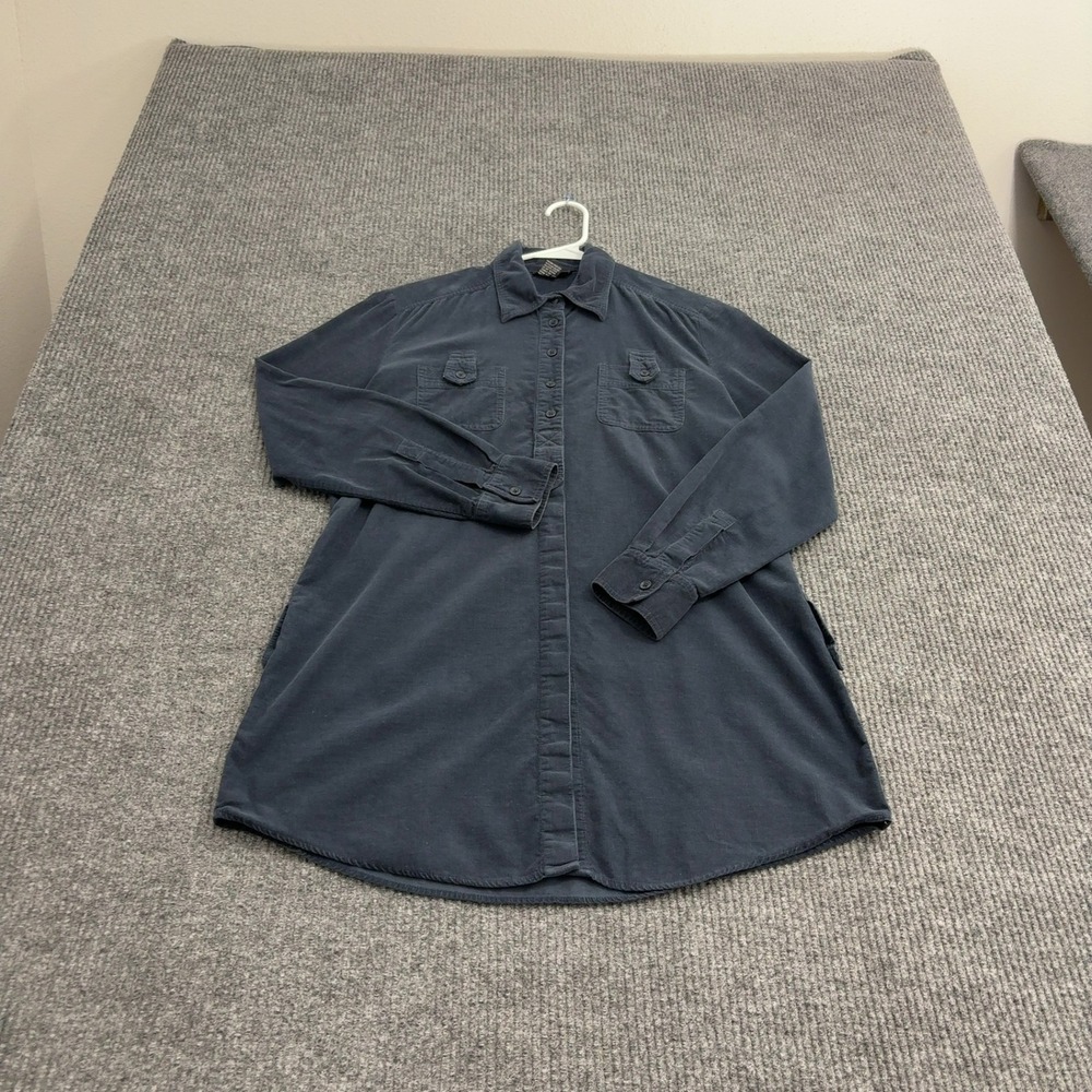 CPW Shirt Womens L Blue Cotton Corduroy Button Down Utility Casual Style - Picture 2 of 8